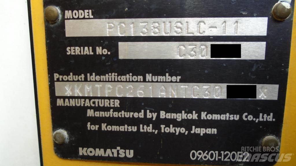 Komatsu PC 138 USLC 履带挖掘机