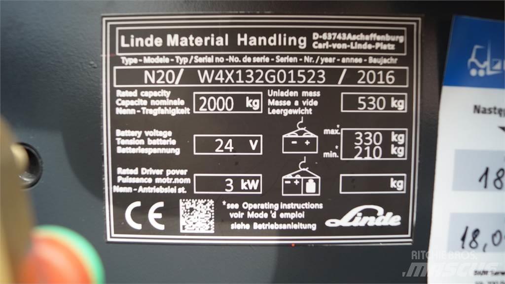 Linde N20 kurz 低架装载机