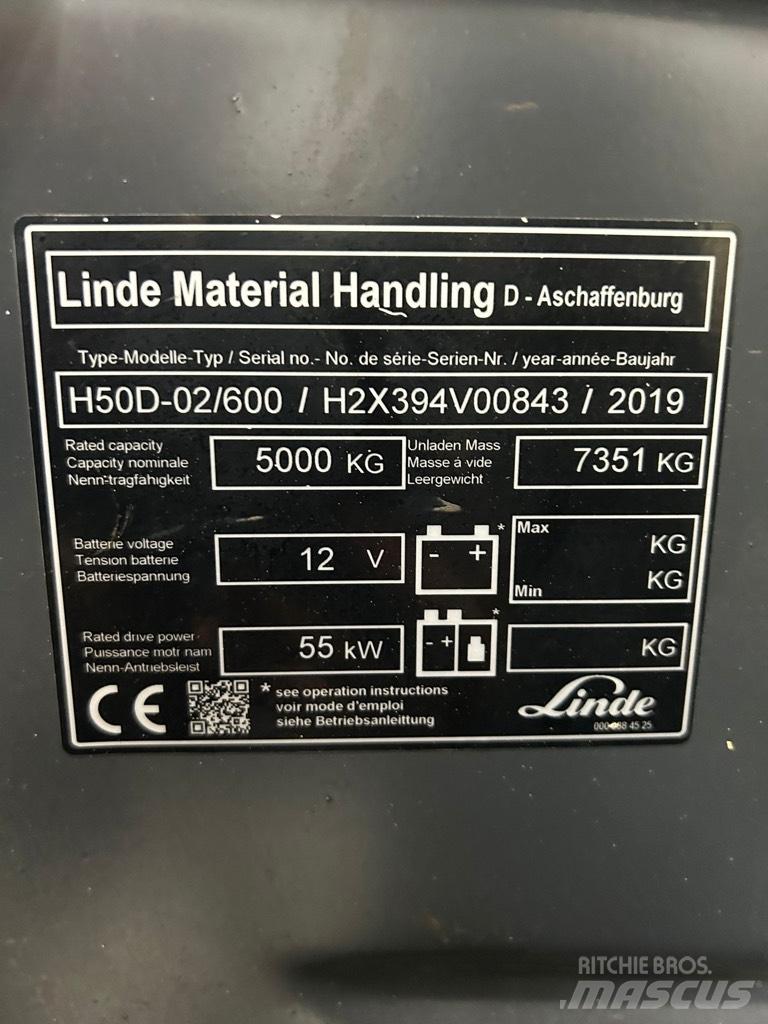 Linde H 50D-02/600 柴油叉车