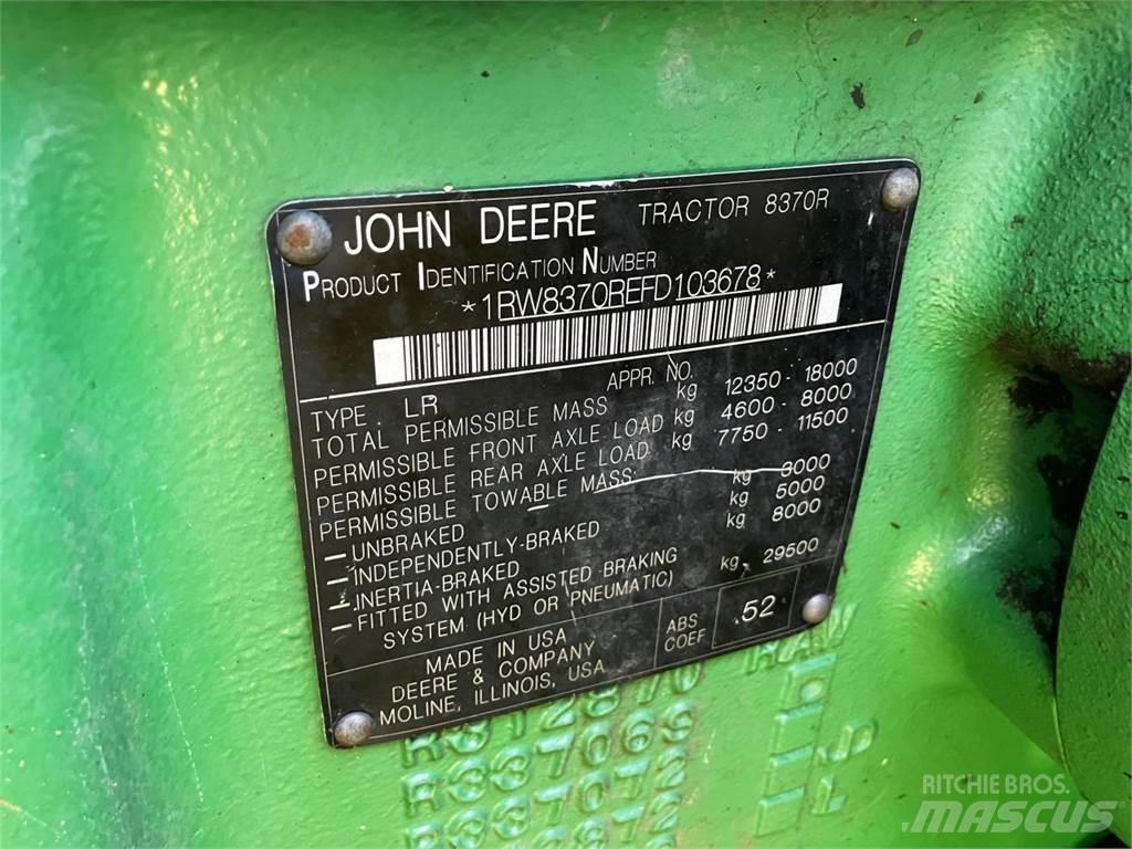 John Deere 8370R 拖拉机/农用车