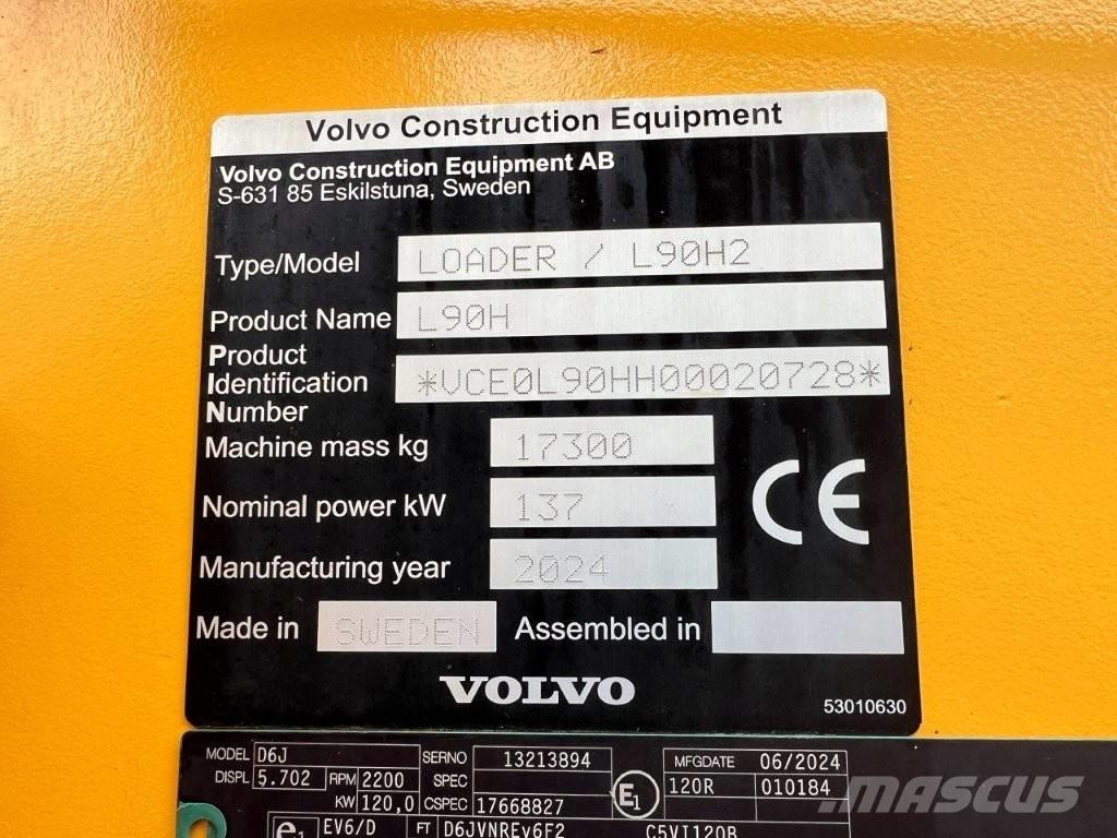 Volvo L90H2 轮式装载机