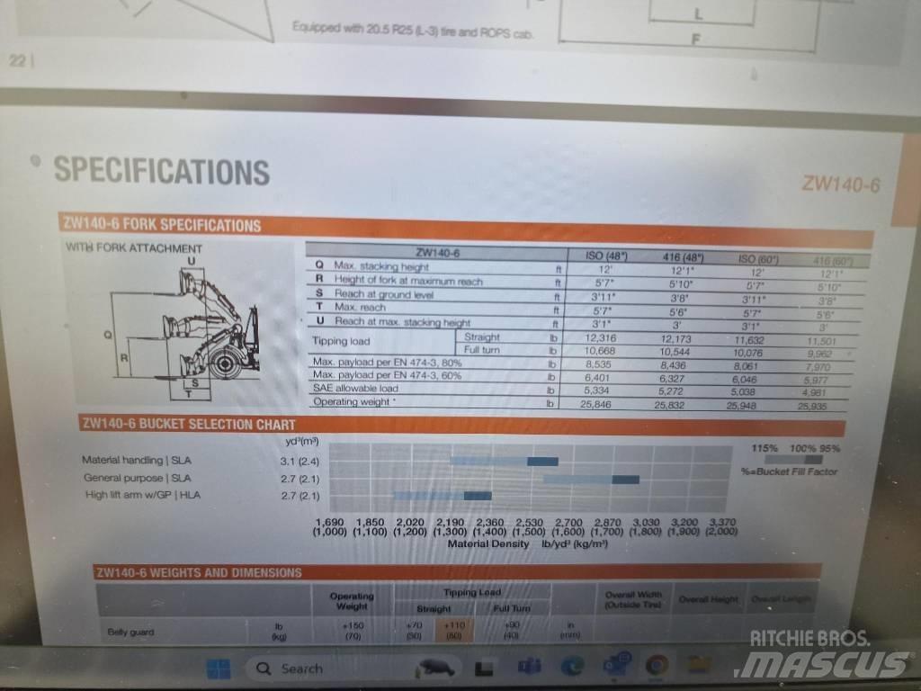 Hitachi ZW 150-6 轮式装载机