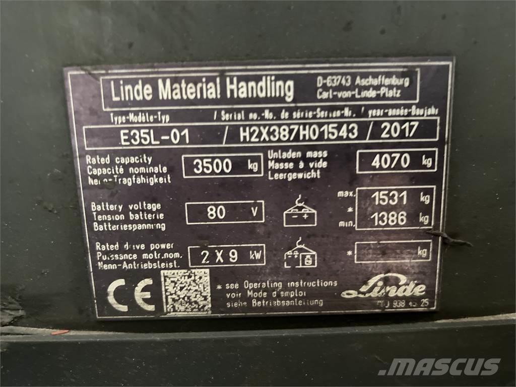Linde E35L-01 电动叉车