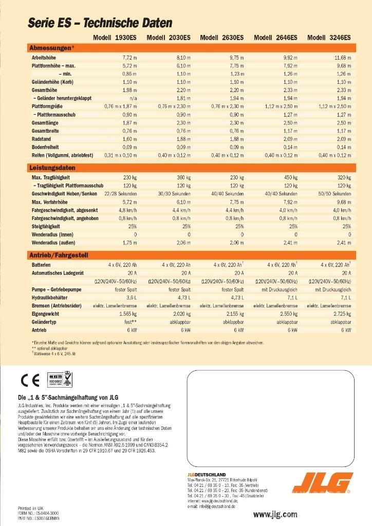 JLG 2030 ES 剪叉式升降机