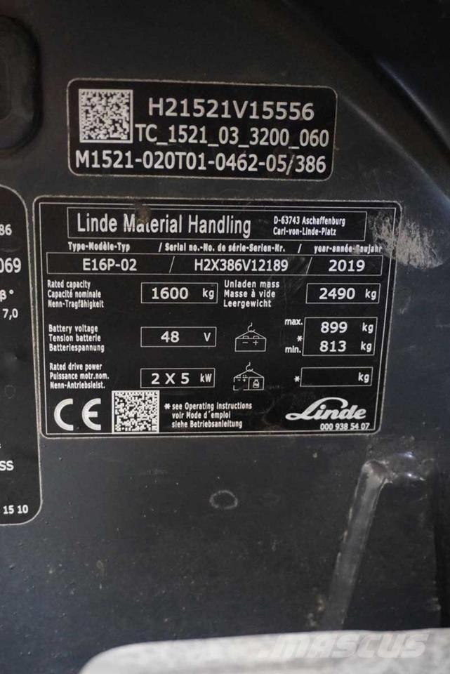 Linde E 16 P 电动叉车