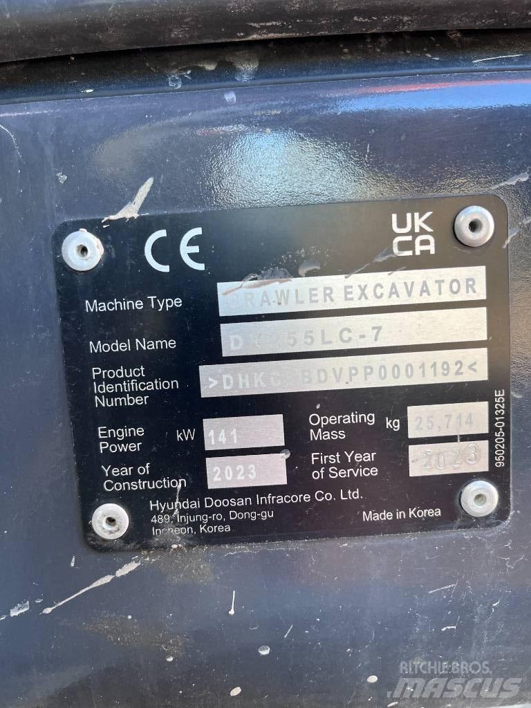Doosan DX255 LC-7 履带挖掘机