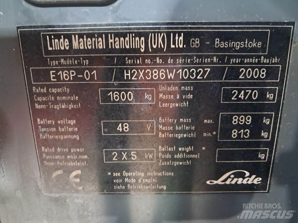 Linde E16P-01 电动叉车