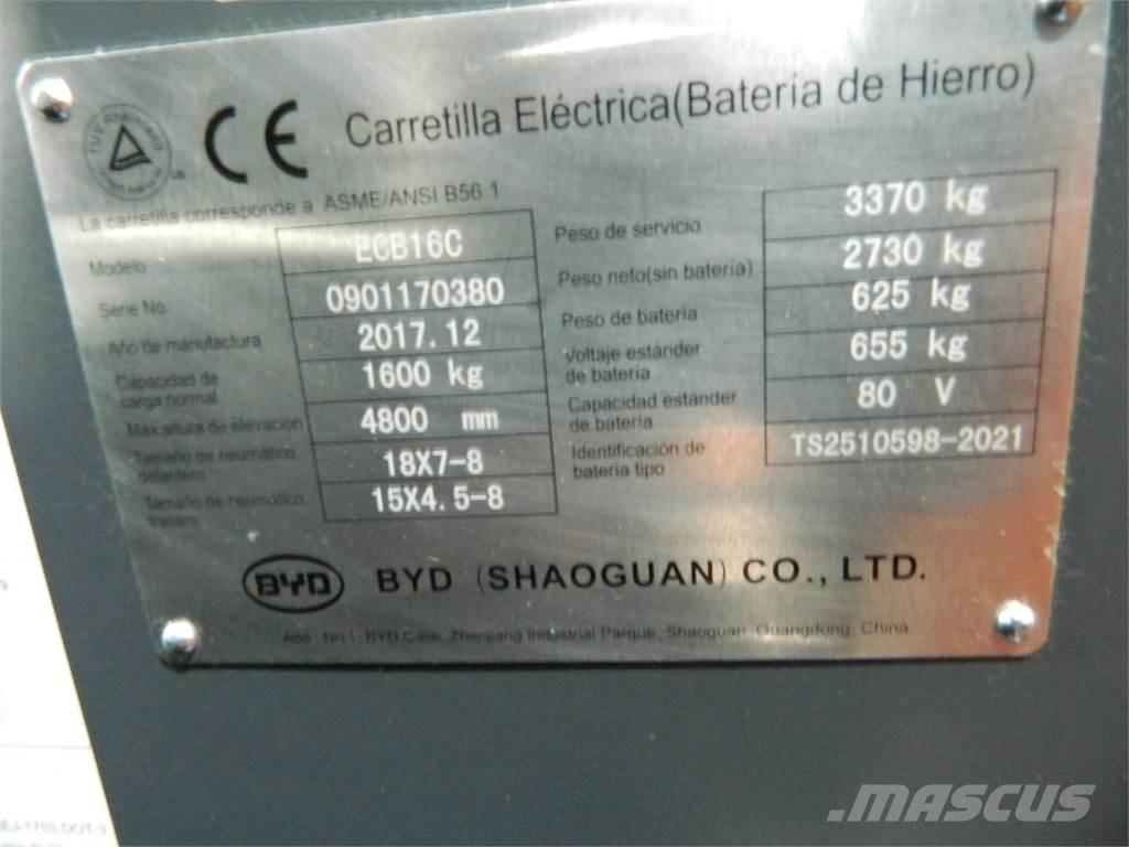BYD ECB16C 电动叉车