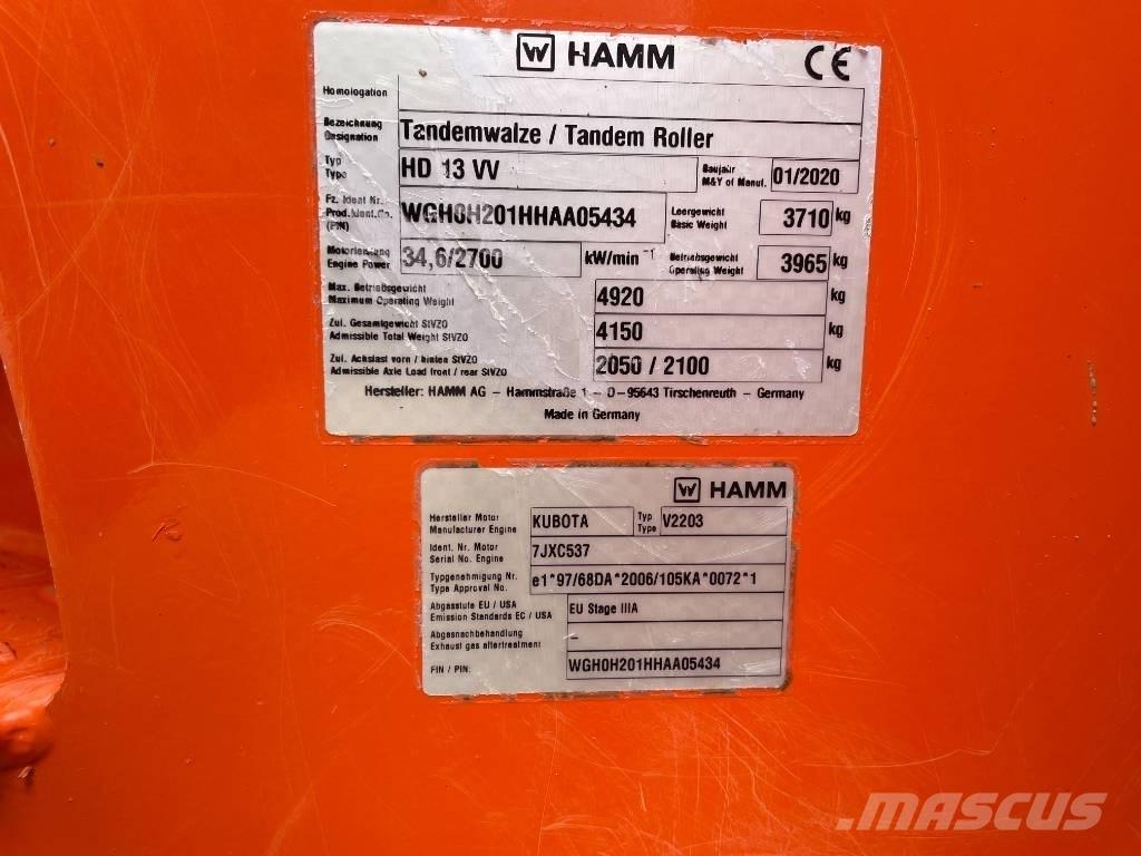 Hamm HD 13 VV 双轮压路机