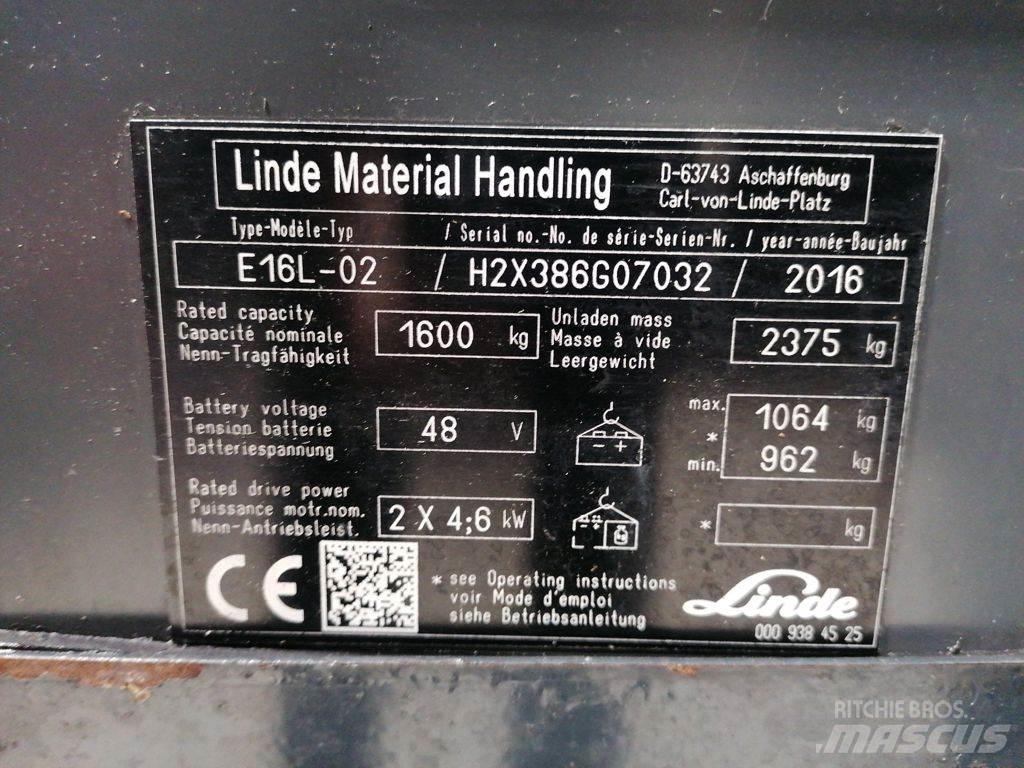 Linde E16L-02 电动叉车