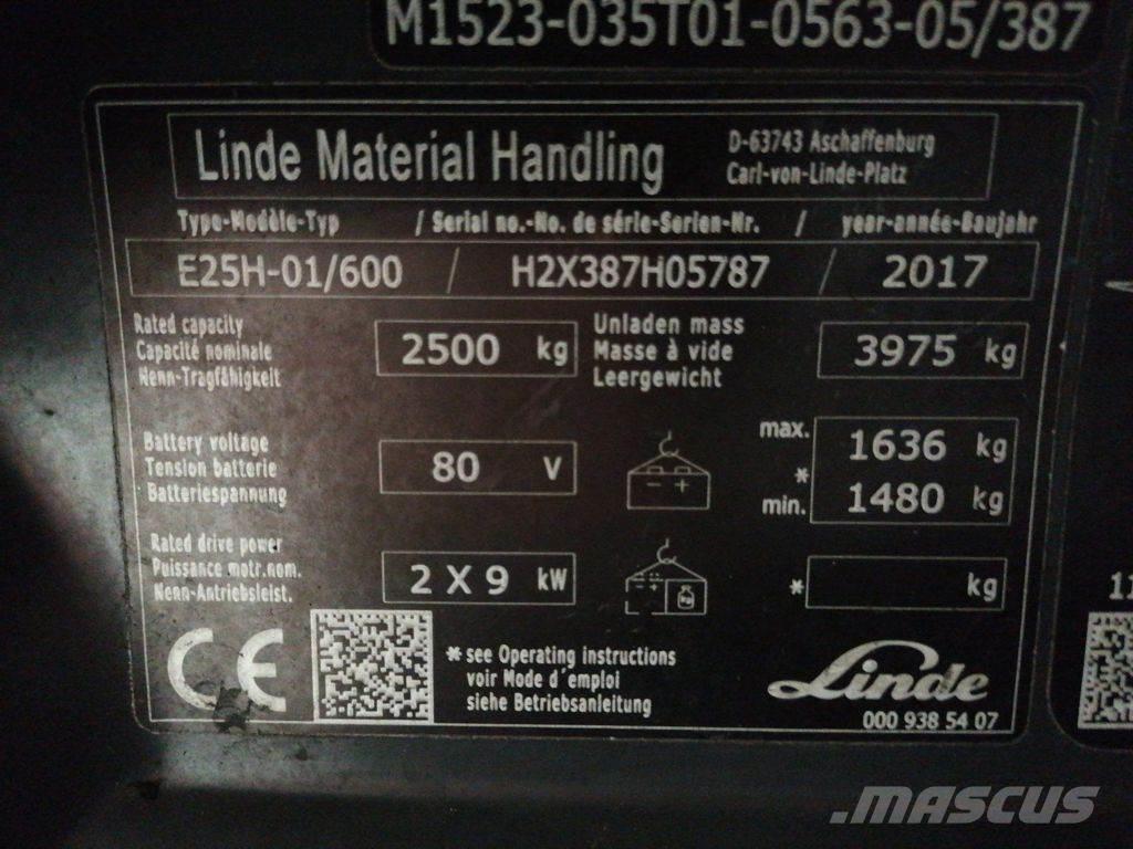 Linde E25H-01/600 电动叉车