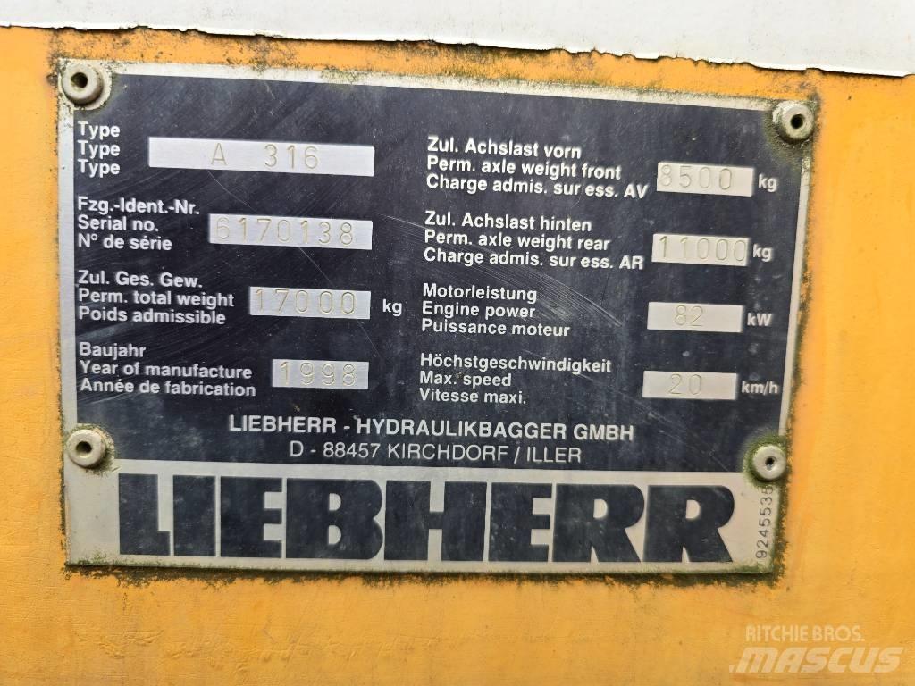Liebherr A 316 轮式挖掘机