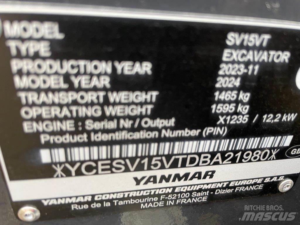Yanmar SV15VT 中型挖掘机