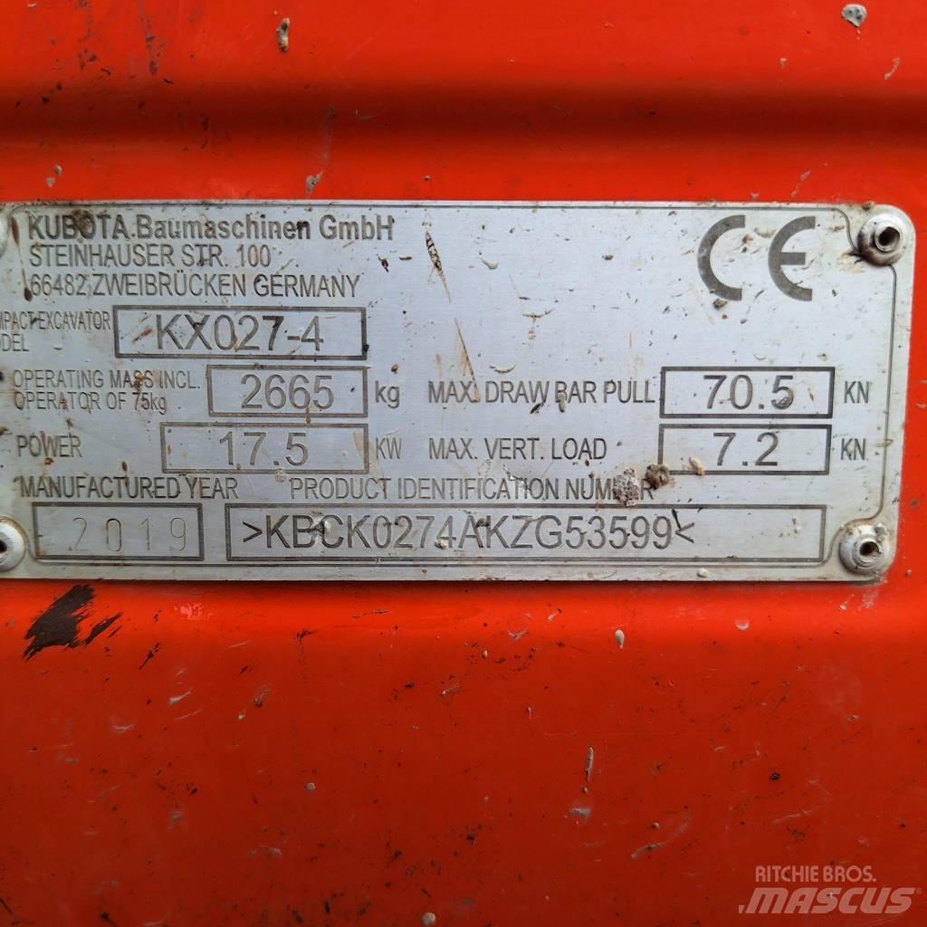 Kubota KX 027-4 小型挖掘机