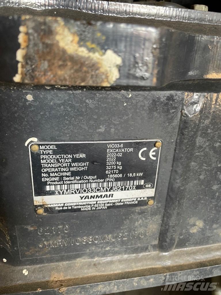 Yanmar Vio 33 小型挖掘机