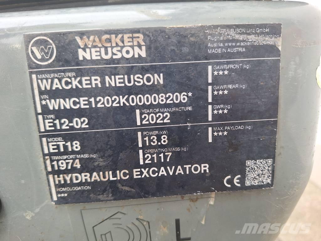 Wacker Neuson ET 18 履带挖掘机