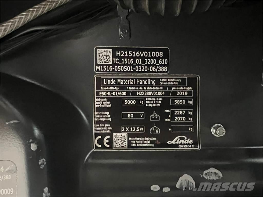 Linde E 50HL-01 电动叉车