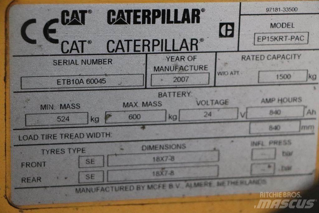 CAT EP15KRT-PAC 电动叉车