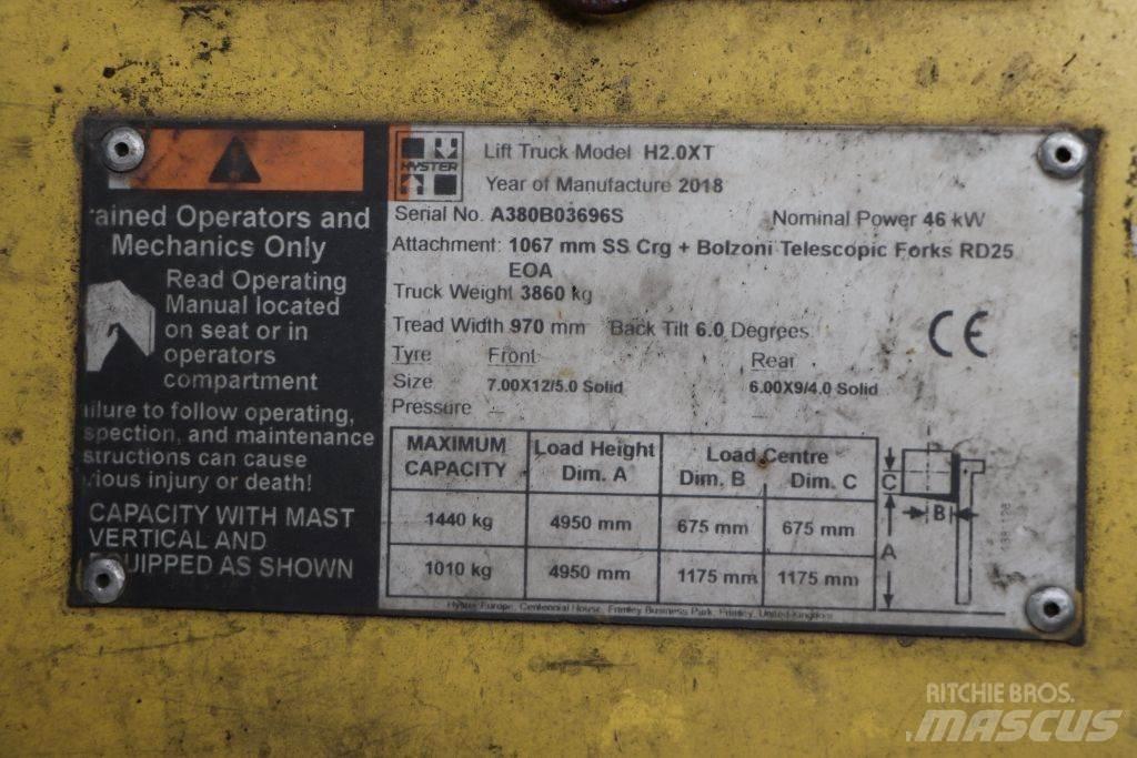 Hyster H2.0XT 天然气叉车