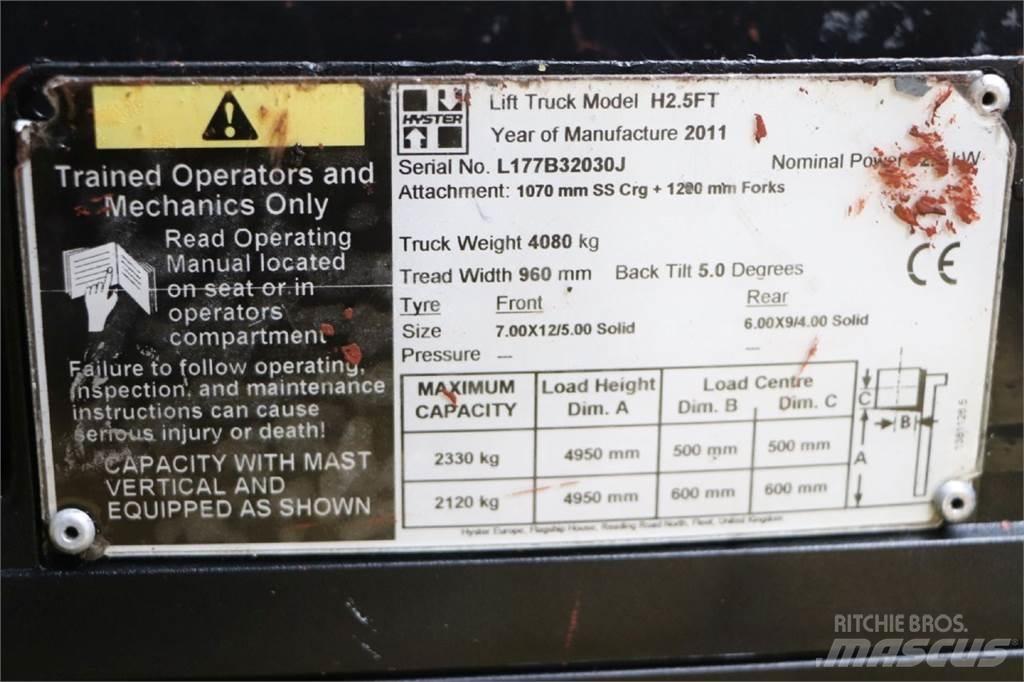 Hyster H2.5FT 天然气叉车