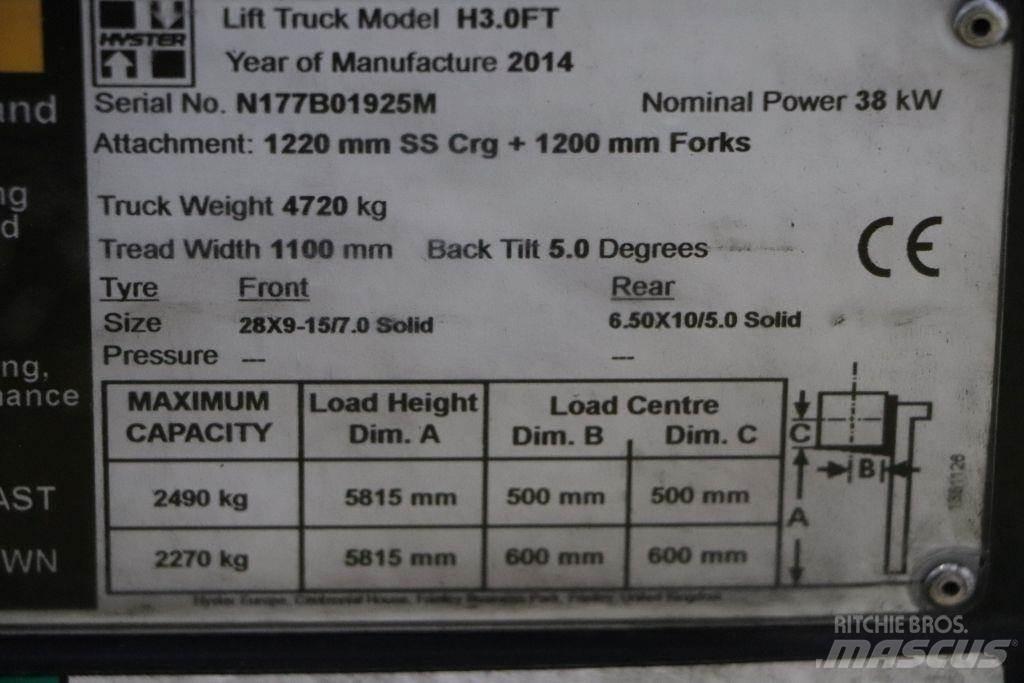 Hyster H3.0FT 天然气叉车