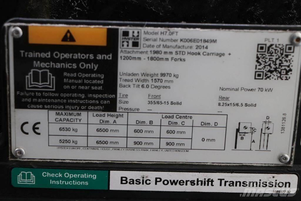 Hyster H7.0FT 柴油叉车