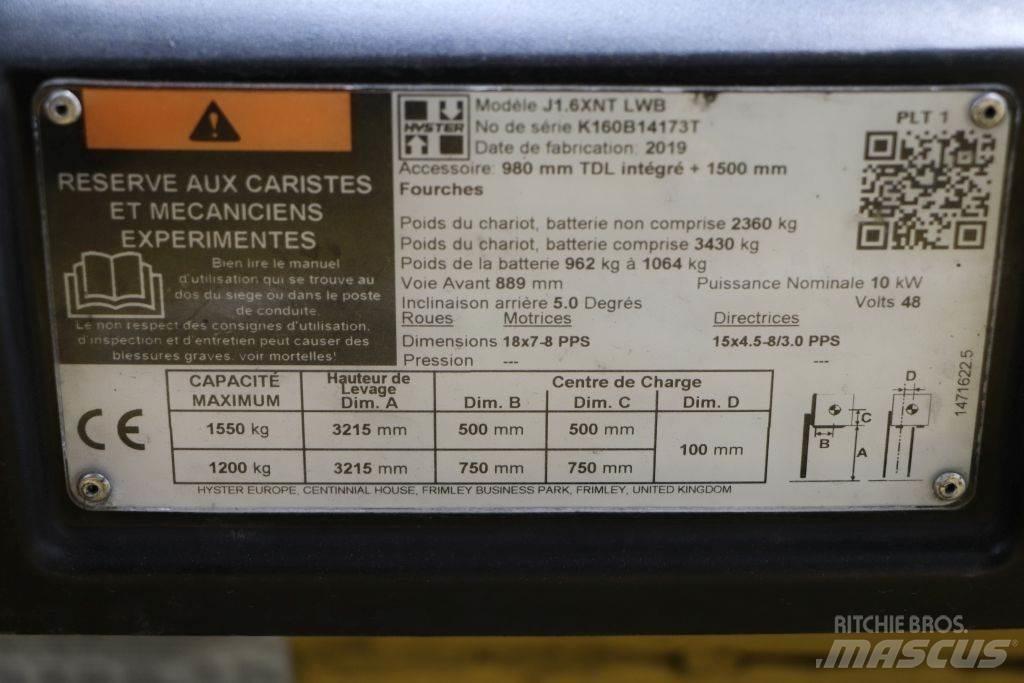 Hyster J1.6XNT 电动叉车