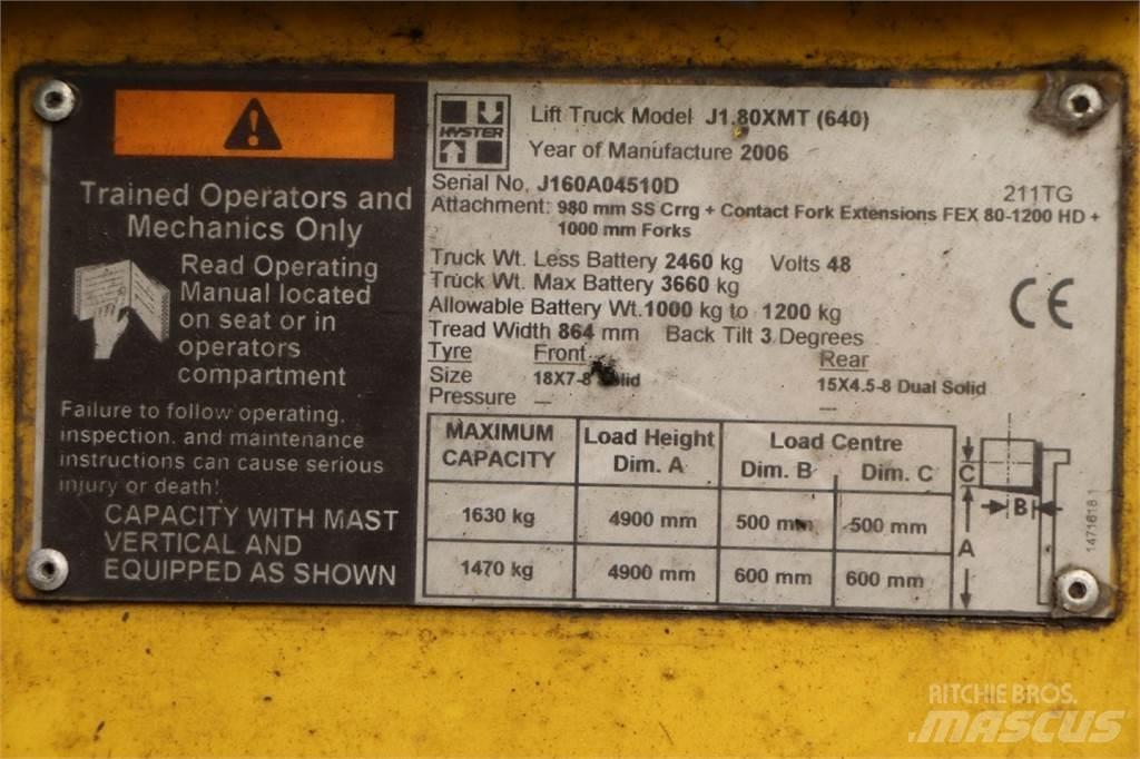 Hyster J1.80XMT 电动叉车
