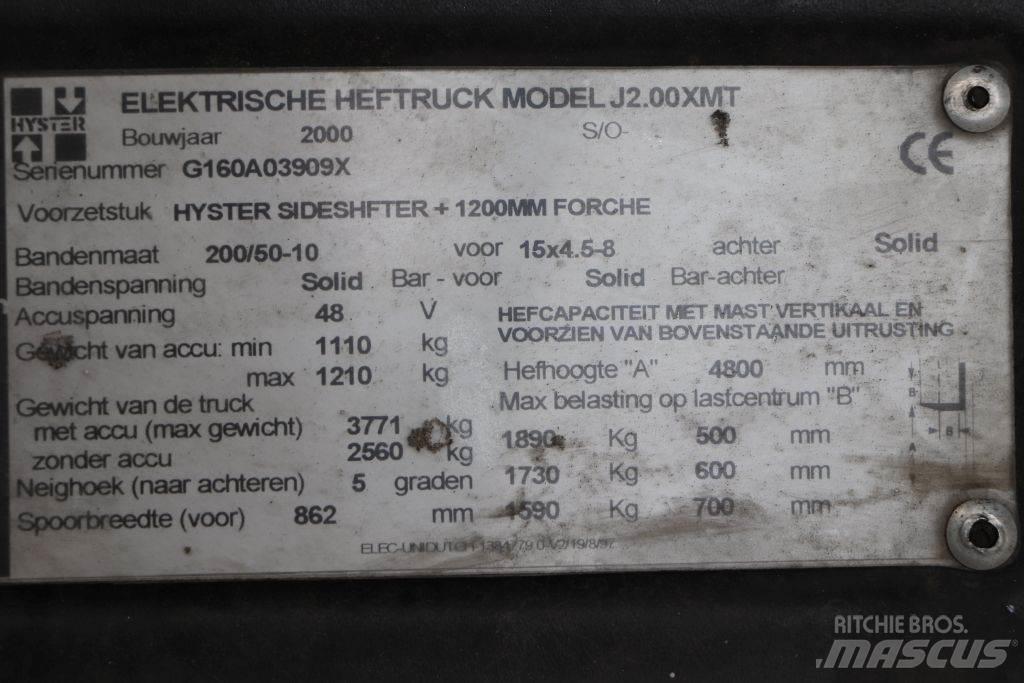Hyster J2.00XMT 电动叉车