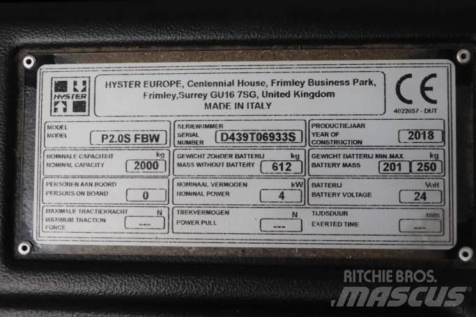 Hyster P2.0S 手摇升降机