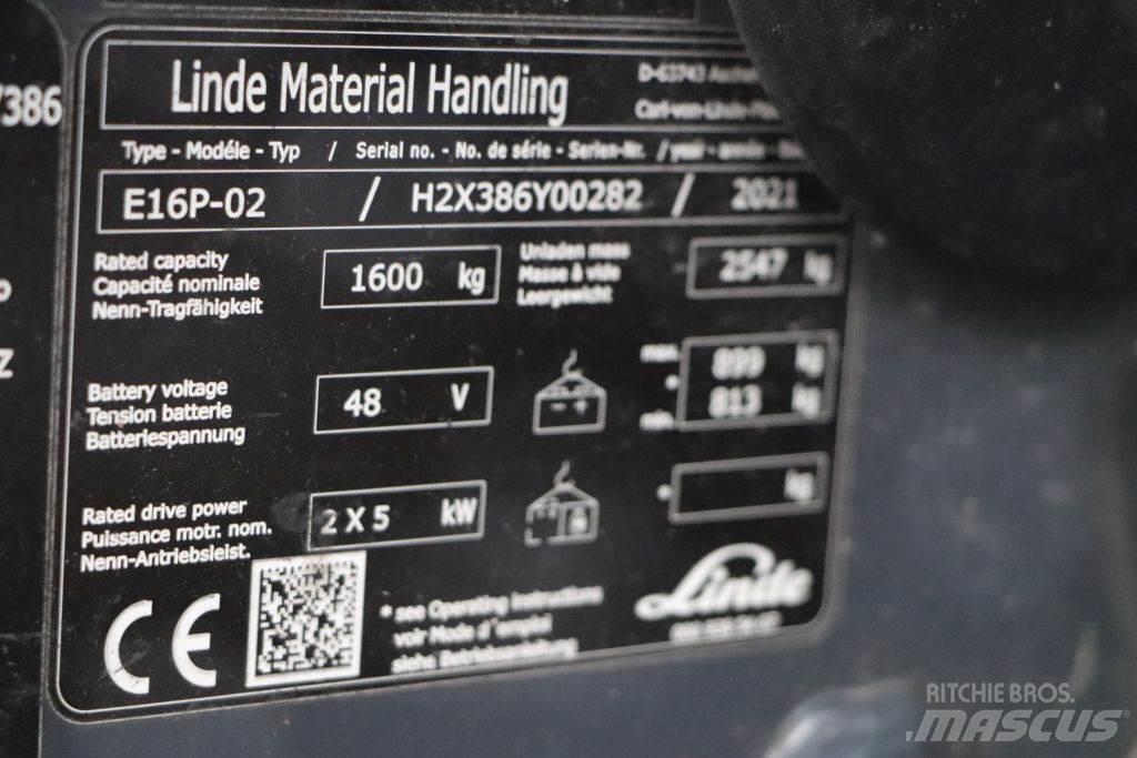 Linde E16P-02 电动叉车