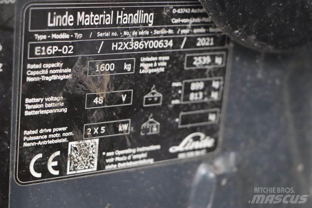 Linde E16P-02 电动叉车