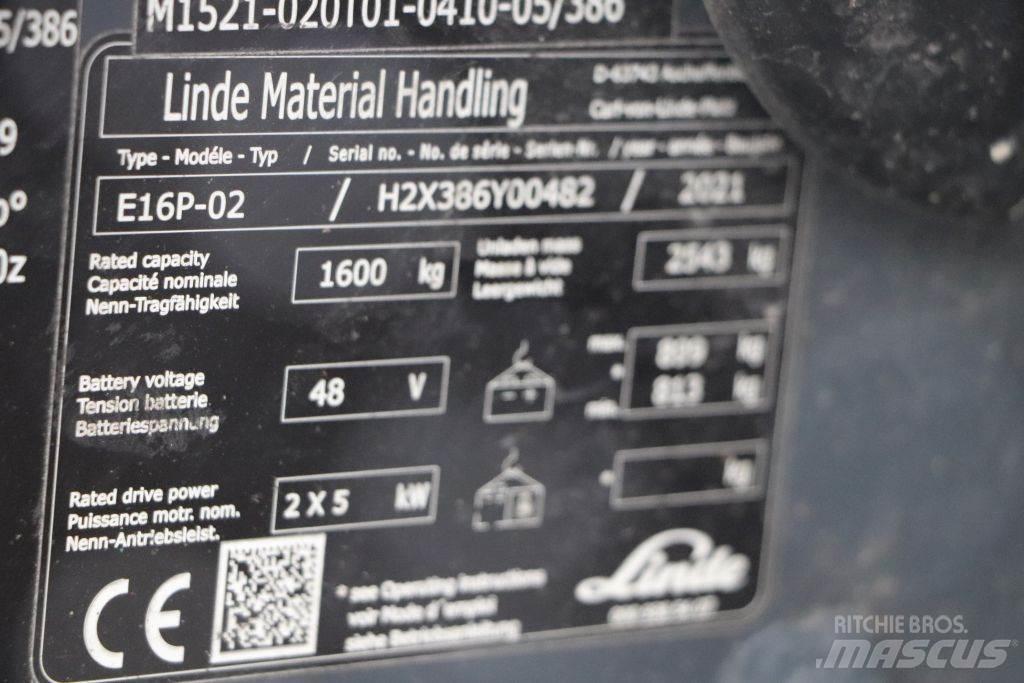 Linde E16P-02 电动叉车