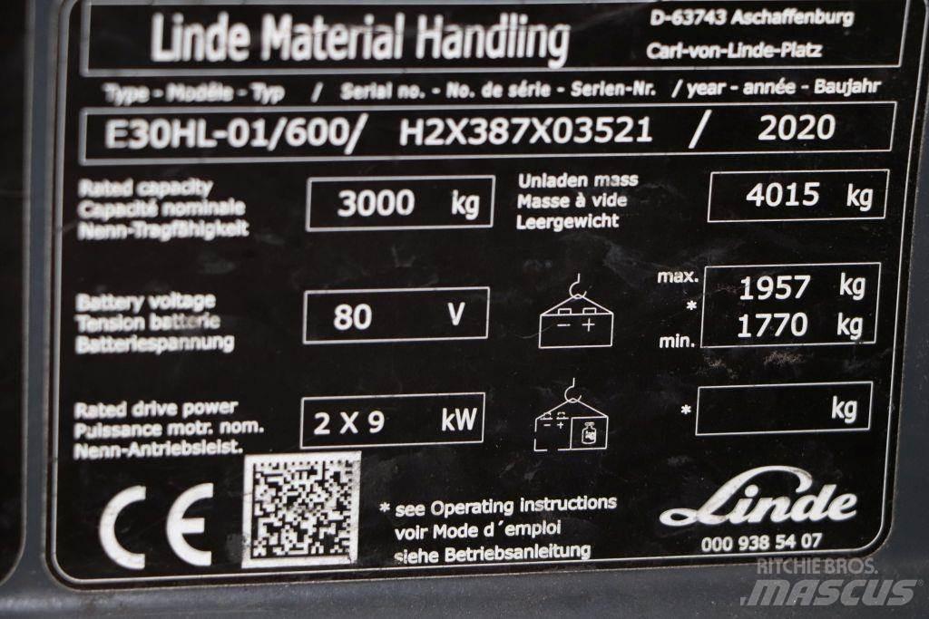 Linde E30HL-01/600 电动叉车