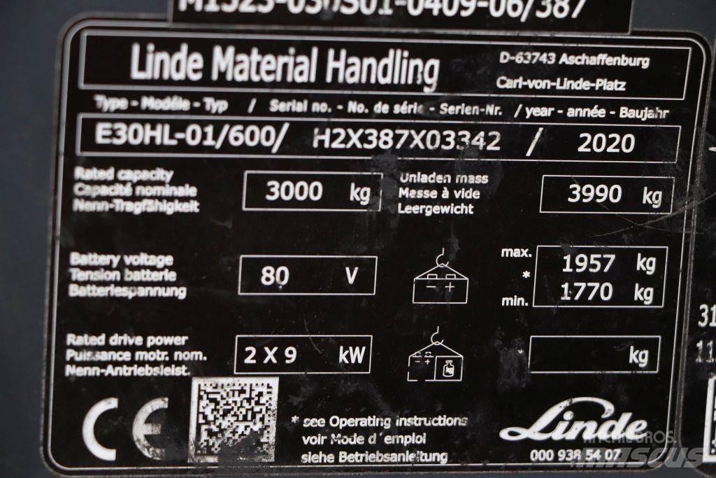 Linde E30HL-01/600 电动叉车