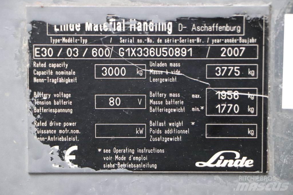 Linde E30S-03/600 电动叉车