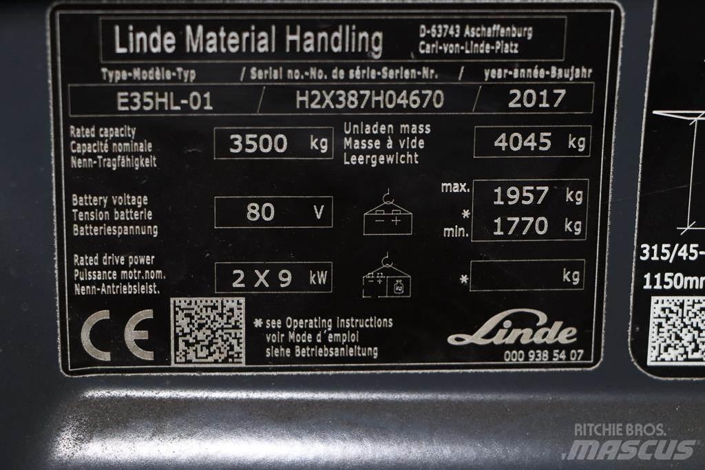 Linde E35HL-01 电动叉车
