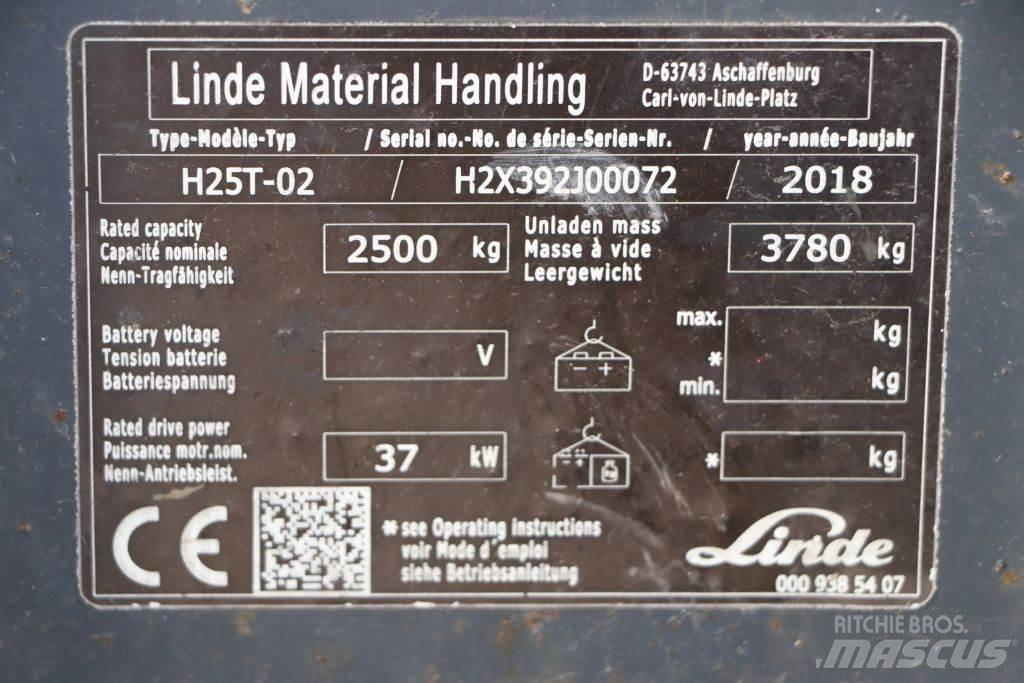 Linde H25T-02 天然气叉车
