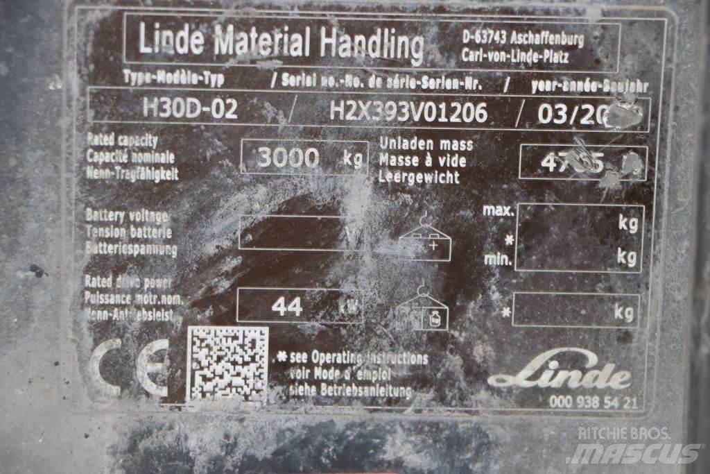 Linde H30D-02 柴油叉车