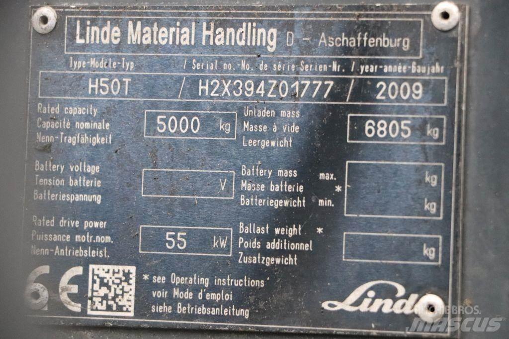 Linde H50T 天然气叉车