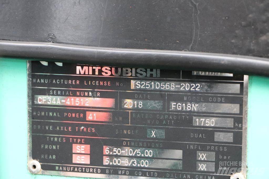 Mitsubishi FG18NT 天然气叉车