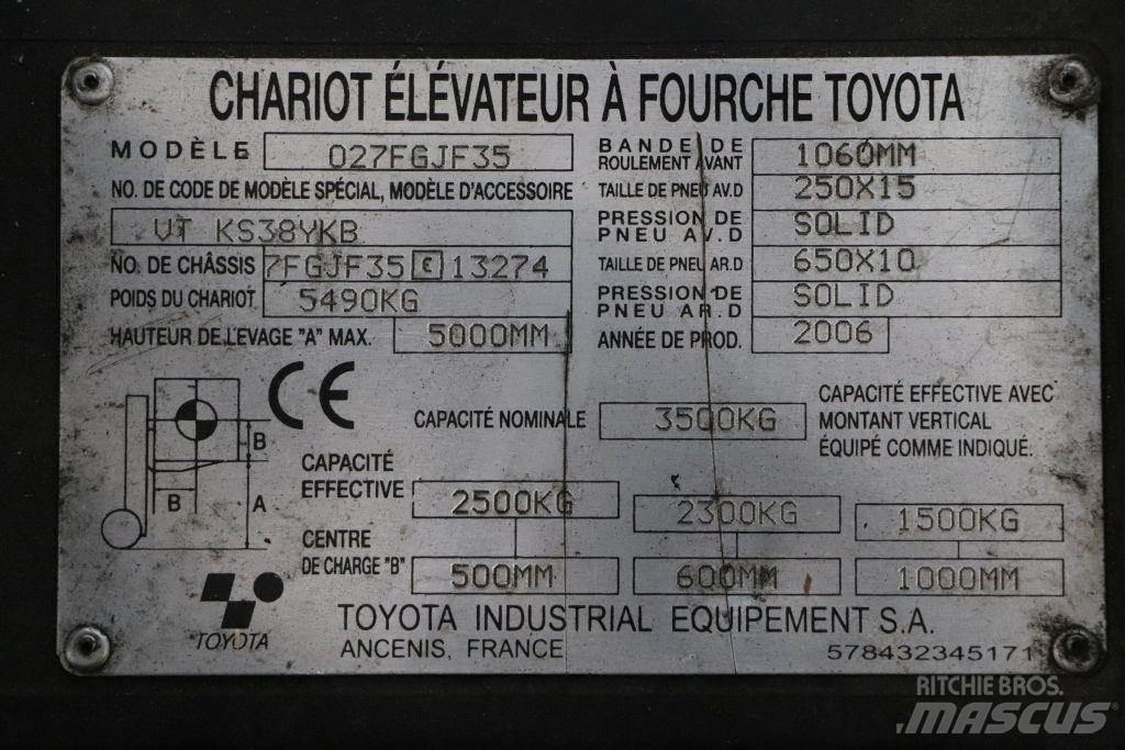 Toyota 02-7FGJF35 天然气叉车