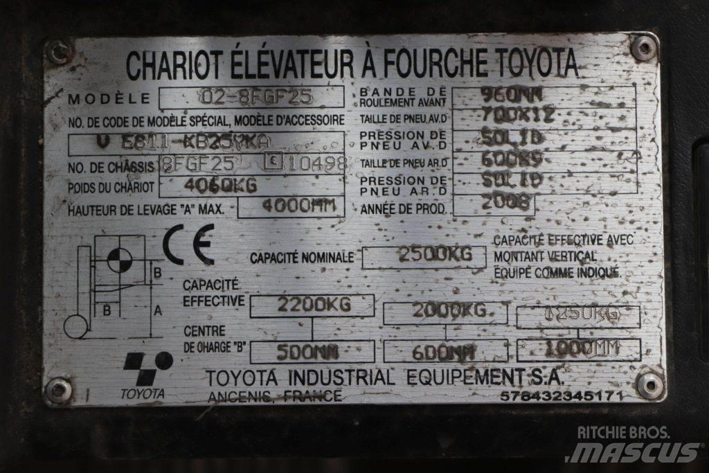 Toyota 02-8FGF25 天然气叉车
