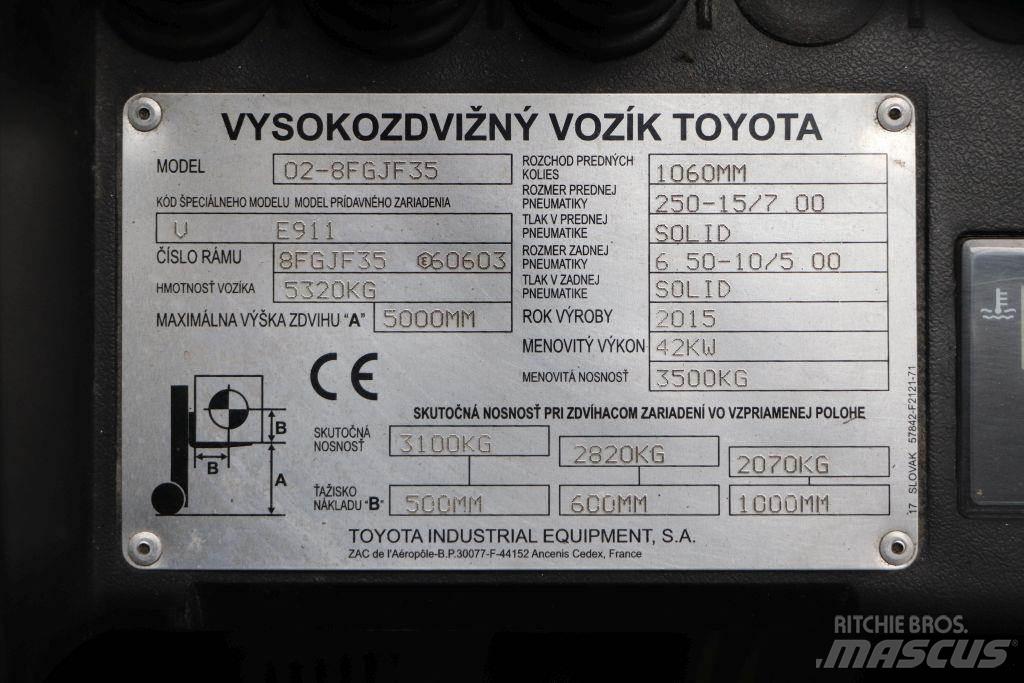 Toyota 02-8FGJF35 天然气叉车
