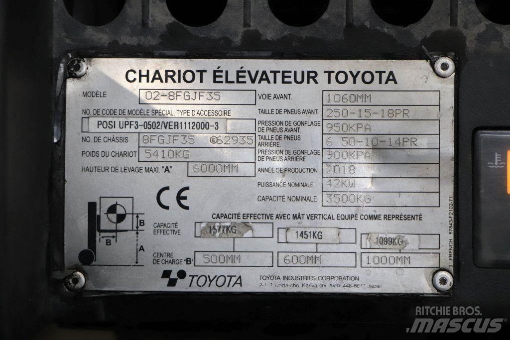 Toyota 02-8FGJF35 天然气叉车