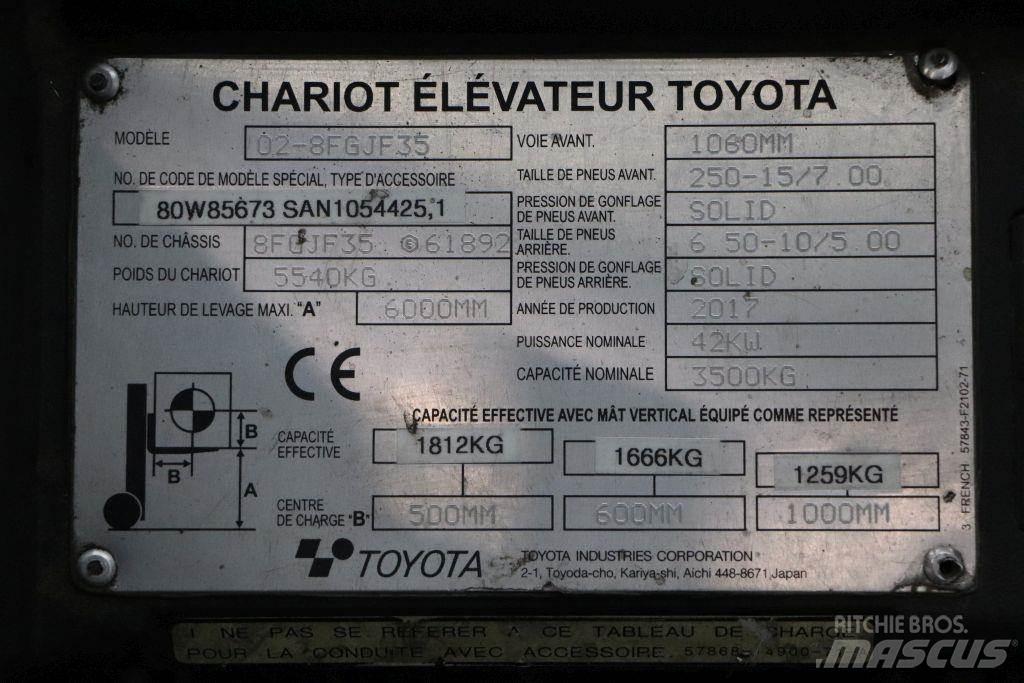 Toyota 02-8FGJF35 天然气叉车