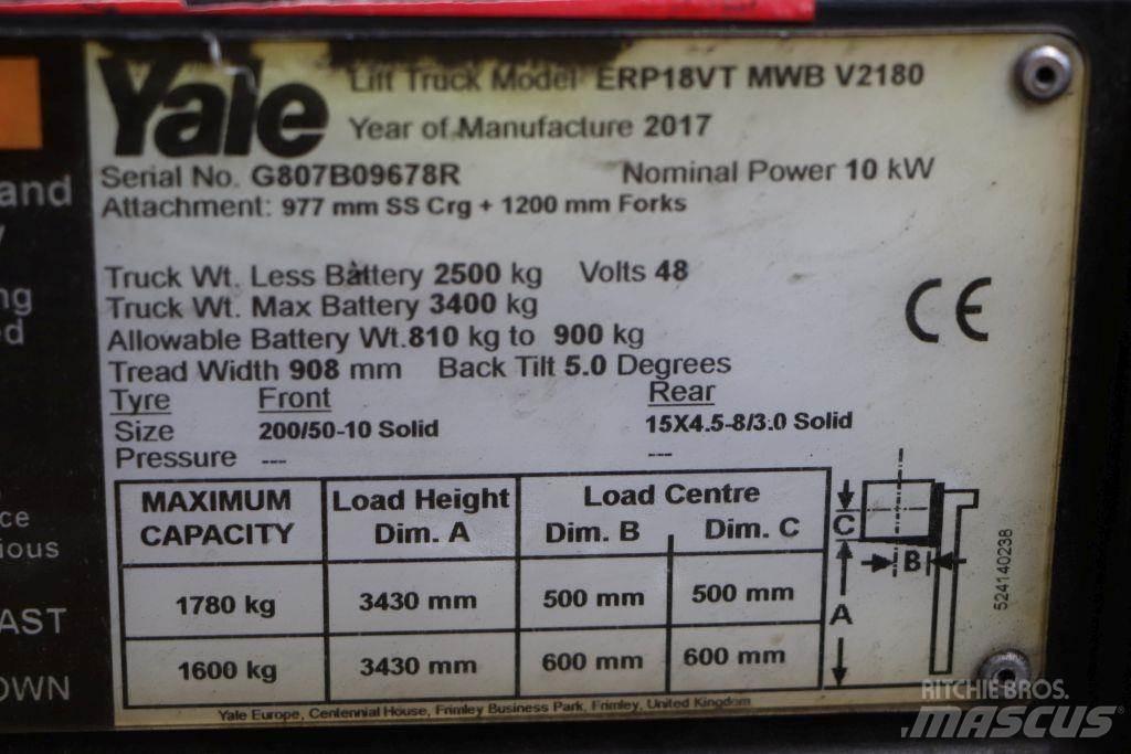 Yale ERP18VT 电动叉车