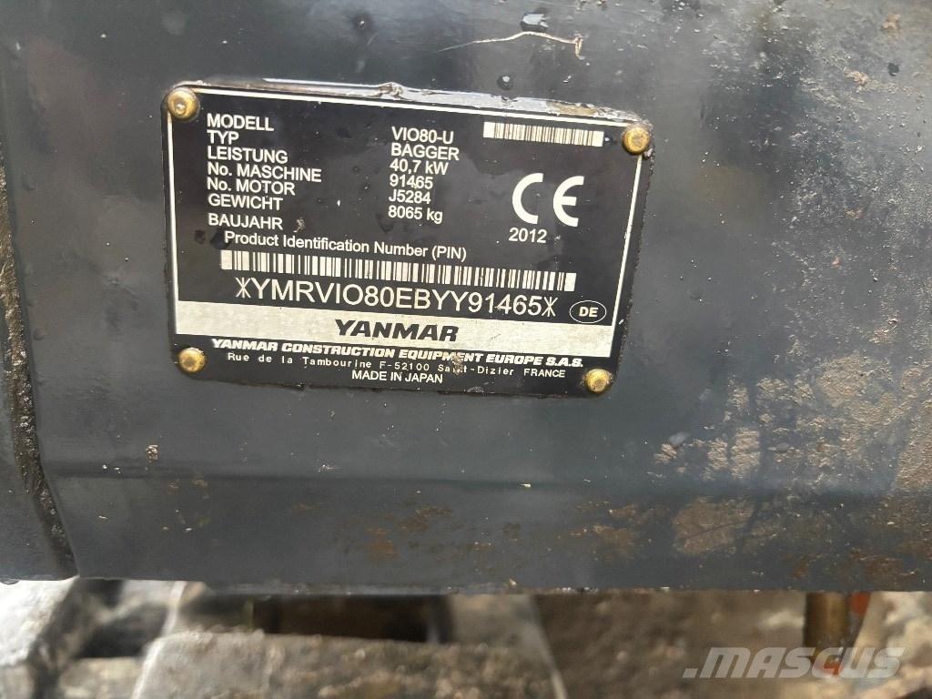 Yanmar Vio 80 U 中型挖掘机