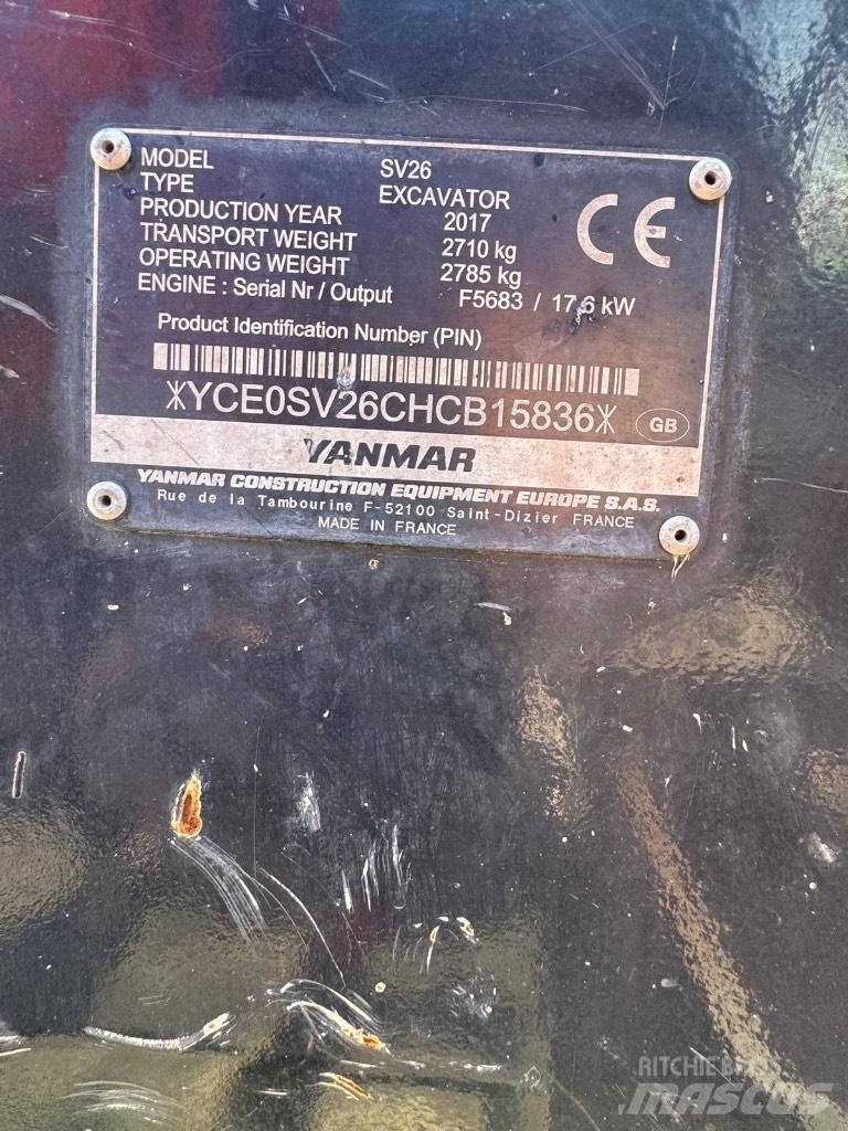 Yanmar SV 26 小型挖掘机