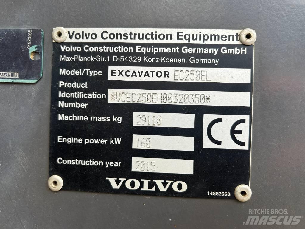 Volvo EC 250 EL 履带挖掘机